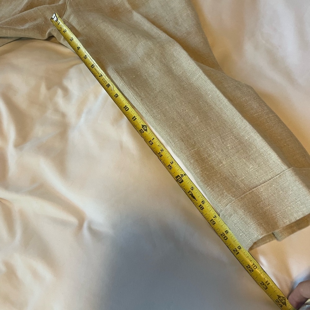💯 LINEN Ladies Tan Pants - Picture 8 of 9